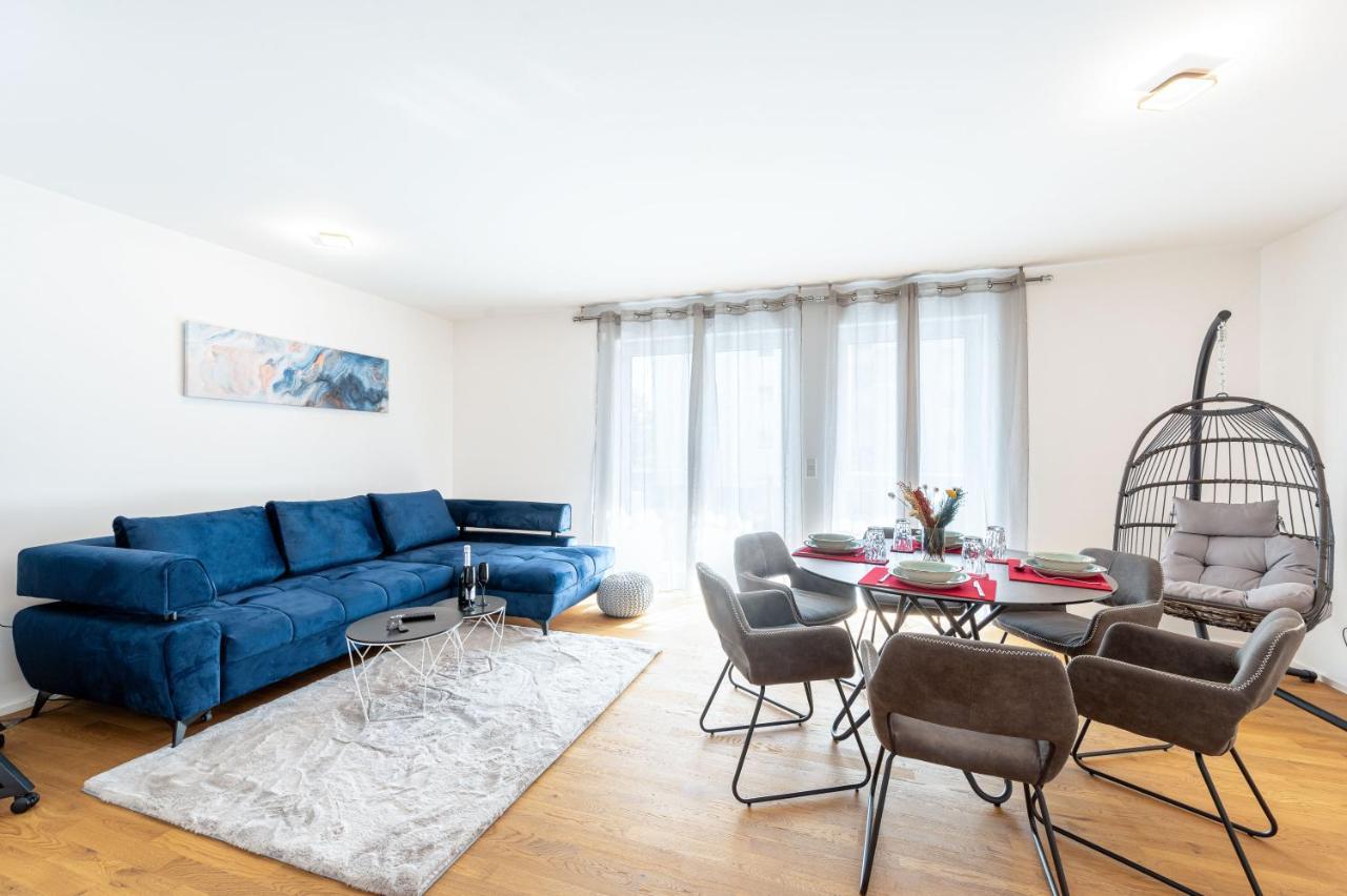 Appartement Lit Living: Luxus - Box Spring - Parking - Terrace à Ludwigshafen Extérieur photo