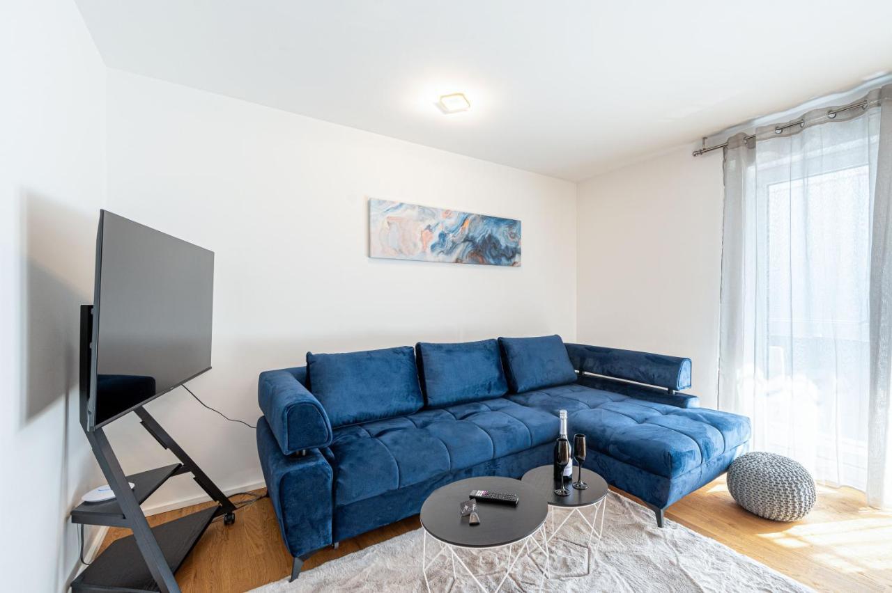 Appartement Lit Living: Luxus - Box Spring - Parking - Terrace à Ludwigshafen Extérieur photo